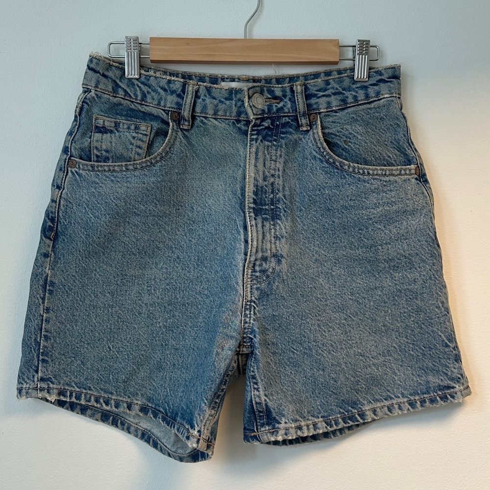 Zara Mom Jean Shorts High-Waisted Vintage Style